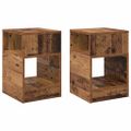 vidaXL Koncový stôl 2 ks Staré drevo 30,5 x 30 x 45 cm