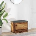 vidaXL Úložná lavica Old Wood 62x42x45 cm Konštrukčné drevo