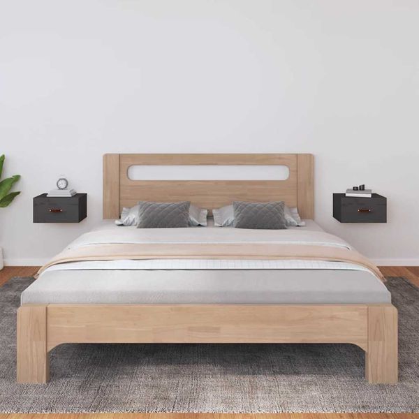 vidaXL Nástenné nočné stolíky 2 ks sivé 40x29,5x22 cm
