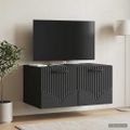 vidaXL Nástenná TV skrinka Čierna 59,5 x 41 x 30 cm Kompozitné drevo