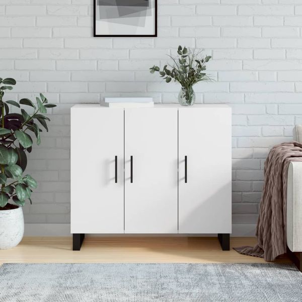 vidaXL Komoda vysoký lesk biela 90x34x80 cm kompozitné drevo