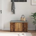 vidaXL Predsieňová lavica s vankúšom Staré drevo 80 x 38 x 46 cm