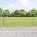 vidaXL Záhradný Euro plot s betónovým podkladom 10 x 1,2 m Strieborná