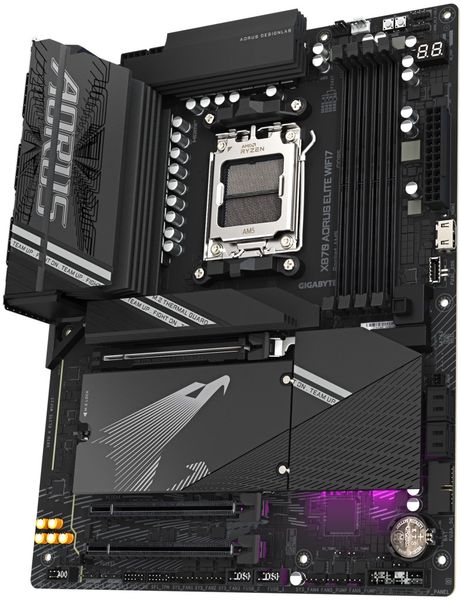 GIGABYTE X870 AORUS ELITE WIFI7/AM5/ATX Základní deska, AMD X870, AM5, 4× DDR5 DIMM (max. 256GB), 4× M.2, Wi-Fi 7, USB4, HDMI, USB-C, ATX