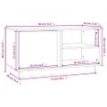 vidaXL TV skrinka biela 80x35x40,5 cm masívna borovica