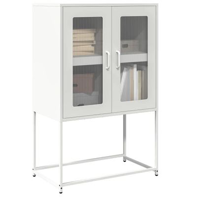 vidaXL Highboard White 68x39x107 cm Oceľ