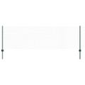 vidaXL Hexagonálny plot s stĺpom 50 x 0,8 m PVC potiahnutá oceľ Zelená
