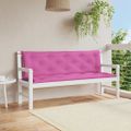 vidaXL Podložky na záhradnú lavičku 2 ks ružové 150x50x7 cm látka