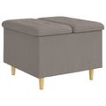 vidaXL Ottoman s Úložným Priestorom Sivohnedá 60 x 60 x 45 cm látka