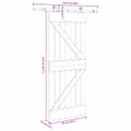vidaXL Posuvné dvere NARVIK 85 x 210 cm (152,5 cm) Prírodná a čierna