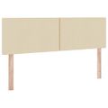 vidaXL Postel s úložným prostorem a matrací Krémová 140 x 190 cm Zamat