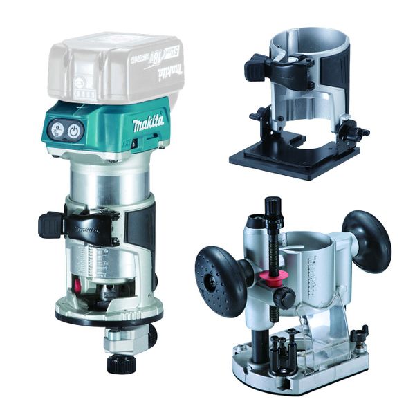 Makita Akumulátorová kombinovaná frézka s príslušenstvom Li-ion LXT 18 V, bez aku    Z
