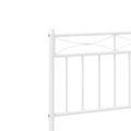vidaXL Kovový rám postele s čelom biely 80x200 cm