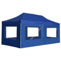 vidaXL Profesionálny skladací stan+steny, hliník 6x3 m, modrý