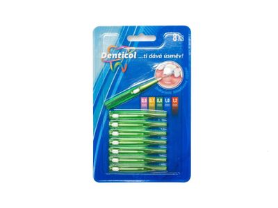 Denticol V01 veľ. 0,8 mm, medzizubná kefka vysúvacia, 8 ks