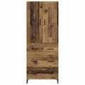 vidaXL Highboard Staré drevo 69,5 x 34 x 180 cm Kompozitné drevo