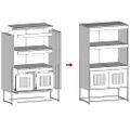 vidaXL Highboard Antracit 68x39x123 cm Oceľ