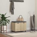 vidaXL Predsieňová lavica s vankúšom Sonoma dub 60 x 38 x 46 cm
