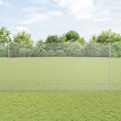 vidaXL Zváraný drôtový plot s podperou 10 x 1,5 m Strieborná Sieťovina