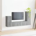 vidaXL Zostava TV skriniek 3 ks Sivý Sonoma Kompozitné drevo