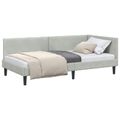 vidaXL Rohový rám postele Svetlosivá 80 cm x 200 cm Zamat