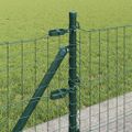 vidaXL Plotový stĺp s betónovým podstavcom 7 ks Zelená