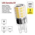 LED žiarovka Classic JC / G9 / 4,2 W (40 W) / 470 lm / Neutrálna biela