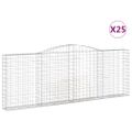 vidaXL Oblúkové gabionové koše 25 ks 400x30x140/160 cm pozink. železo