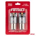 LED žárovky FULL CANBUS PRO PY21W 2x1860 SMD amber 12V 24V AMIO-03594