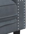 vidaXL 3-miestna pohovka Chesterfield s opierkami tmavosivá zamat