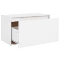 vidaXL Lavica do chodby 80x40x45 cm, biela, kompozitné drevo