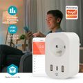 SmartLife chytrá zásuvka NEDIS WIFIP151EWT /Wi-Fi/meranie spotreby/16A/3680W/biela
