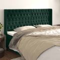 vidaXL Čelo postele so záhybmi tmavozelený 203x16x118/128 cm zamat