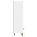 vidaXL Vysoká skrinka lesklá biela 70x31x115 cm spracované drevo
