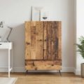 vidaXL Servírovacia skriňa Staré drevo 66 x 34,5 x 95 cm