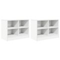 vidaXL Skriňa pod posteľ 2 ks Biela 66 x 33 x 48 cm Kompozitné drevo