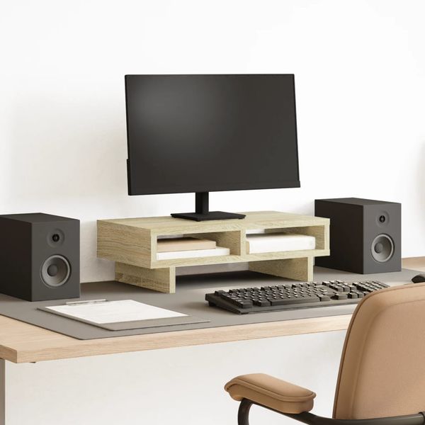 vidaXL Stojan na monitor dub sonoma 50x27x15 cm kompozitné drevo