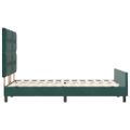 vidaXL Posteľ s pružinovým rámom Tmavozelená 140 x 190 cm Zamat