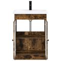 vidaXL Sada kúpeľňového nábytku Dymový dub 78,5 x 37,5 x 81 cm