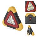 LED výstražný trojuholník, dobíjateľný, COB LED + červená LED
