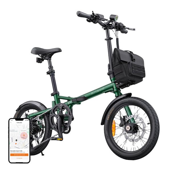 Elektrický bicykel ENGWE ZIP 250 W s 16-palcovými kolesami (zelený)