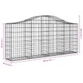 vidaXL Oblúkové gabionové koše 12ks 200x30x80/100cm pozinkované železo