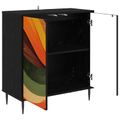vidaXL Servírovacia skriňa BONN Čierny dub 69 x 33 x 76 cm