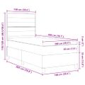 vidaXL Posteľ s pružinovým rámom s matracmi Čierna 100 x 200 cm látka
