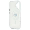 Puzdro Karl Lagerfeld pre iPhone 16 6,1" KLHMP16SHLSCHH biele Hard IML Metal Choupette Head MagSafe