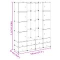 vidaXL Modulárna skrinka s 18 priečinkami, biela 37x146x180,5 cm