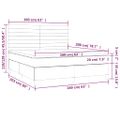 vidaXL Posteľný rám boxspring s matracom sivohned 160x200 cm látka