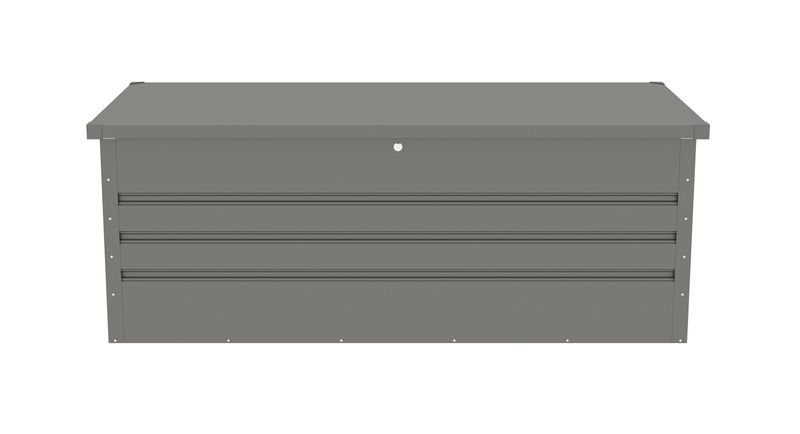Záhradný box G21 Denver 560 L, metalický šedý plechový