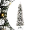 vidaXL Umelý vianočný stromček Biela 240 cm PVC, kov a plast