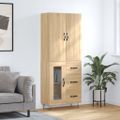 vidaXL Vysoká skrinka dub sonoma 69,5x34x180 cm spracované drevo